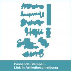 Stanzschablone - Texte für Süsses